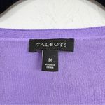 Talbots Purple Cropped Cardigan Sweater Women M Preppy Classic Academia Feminine Photo 3