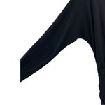 All Saints side ruched cowl neck M black stretch batwing dolman sleeve dress Photo 3