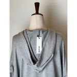 BB Dakota  Gray Drop Shoulder Ruffle Long Sleeve Pullover Hoodie‎ Size XS Photo 8