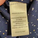 Lush Clothing Lush Navy Blue All Over Print Pullover Casual Long Sleeve Sheer Blouse Top Large Photo 8