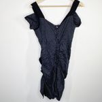 Etoile Isabel Marant Women Coquette Feminine Linen Dress Size 36 Blue Ruched Photo 1