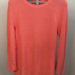 J. Jill Coral‎ Knit Sweater Tunic Top, Medium, Long Sleeve, Casual Everyday Pink Photo 0