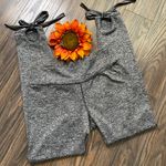 SheIn Black/White Marbled Leggings with Ankle Ties | LARGE | Photo 1