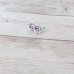 Vintage Stud Earrings Light Lilac Small Rose Purple Photo 6