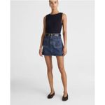 Madewell  Merino Wool-Silk Blend Boat-Neck Sleeveless Knit Sweater Top Black Sz M Photo 1