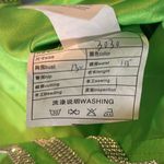 Women’s Green Short Sparkly Homecoming Party Dress Silver Accents Size 22W NEW Photo 9