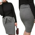 Maeve Anthropologie  Bodycon Pencil Knit Mini Skirt Gingham Checked Womens XS Photo 1