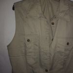 Karen Scott  18 Khaki Sleeveless Safari Shirt Dress Plus Photo 2