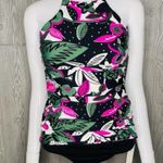 Anne cole Nwt Bolo Babe High Neck Tankini top and high waist bikini bottom swimwear bathin Photo 1