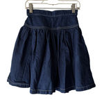 Cherokee Vintage 90s  Skirt Western Native XS Blue Denim‎ High Waist Pleated Photo 0