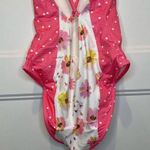 Love Shack Fancy Bright Peony Pink Multi Mix Print Shailee One Piece Swimsuit XS Photo 10
