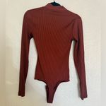 Abercrombie & Fitch  Terracotta long sleeve Ribbed Bodysuit size Small Photo 4