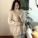 Jenni Kayne Alpaca Cocoon Crewneck Oatmeal Sweater size XL 1X Photo 1