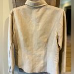 Faux Suede Button Down Front Shirt Blouse Lemon Grass Womens S Tan Lightweight Photo 11