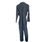 Lucky Brand Blue Logan Stripe Button Front Long Sleeve Jumpsuit Size Small NWT Photo 2