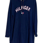 Tommy Hilfiger  Hoodie Dress Womens Large Navy Blue Spell Out Sweatshirt pullover Photo 0