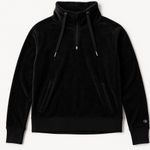 C9 Champion Champion C9 Black Velour Funnel Neck Quarter Zip Pullover | Cozy Athleisure Photo 0