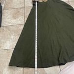 ZARA Green Maxi Skirt with Woven Belt Flare A Line Midi Length linen blend XS Photo 2