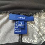 Apt. 9  Y2K Asymmetrical Paisley Midi Skirt. Black and White. Size: XL Photo 3