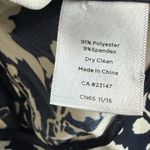 Talbots  Blazer Jacket Women's 1X Plus Navy White Floral One Button Front Career Photo 5