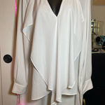 Peter Nygard Peter Nygård White High-Lo Flowy Blouse 12 Photo 0