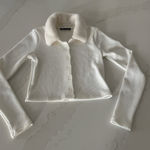 ZARA Cream Ribbed Button-Up Cardigan Photo 0