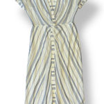 Club Monaco Striped Twist Front Maxi Dress Womens Size 10 Blue White Photo 0