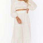 Show Me Your Mumu SMYM  She Loves You Belted Miley Midi Cream Skirt Large NEW Photo 1