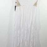 Adrianna Papell  Ivory White Beaded Embellished Maxi Gown Women's Size 10 NWT* Photo 1