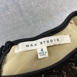 Max Studio  Black Nude Fit & Flare Dress Size 4 Lace Sleeveless Photo 2