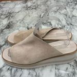 Vince  SARRIA TAN SUEDE WEDGE PLATFORM SLIDES Sandals SIZE 10 Photo 3