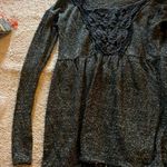 Free People xs black sparkly blouse Photo 9