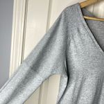 Bobi Los Angeles V Neck Long Sleeve Tee (Heather Gray) - Medium Photo 2