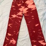 Princess Polly Burgundy Tie-Dye Jeans Photo 3