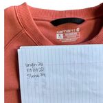 Carhartt Women Med Relaxed Fit Midweight Crewneck Logo sleeve Graphic Sweatshirt Photo 2