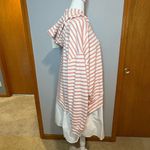 Pilcro Anthropologie Hooded Sweatshirt Twofer Mini Dress NEW pink white striped Photo 4