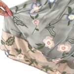 Sundance Peony Floral Embroidered Sleeveless Dress Beige Green Pink Size 8 Photo 9