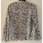 Cupshe Black White Spotted Blazer Long Sleeve Button Up Blouse Women's Size XS Photo 6