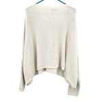 ZARA Size Small Chunky Heavy Knit Sweater Cropped White Cream Oversized Fit Photo 2