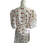 RHODE Mariana White Red Mini Floral Cotton Dress Size 8 Photo 3