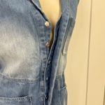 Juicy Couture  Chambray Romper Shortalls Sleeveless Collared Blue Small Y2K Photo 5