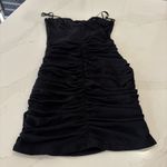 Blue Blush Black Corset Top Rouched Mini Dress Photo 2