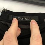 Tahari  Black Ruffled Pencil Skirt Knee Length Womens 10 Dark Academia Classic Photo 2