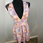 Nasty Gal Tie Dye Halter Belted Mini Dress Photo 4