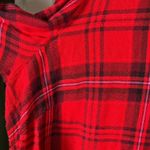 J.Jill Womens 2X Red Plaid Rayon Button Down Long Sleeve Shirt Top Photo 4
