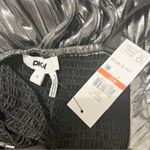 DKNY NEW NWT  Sleeveless Foil Plissé Maxi Dress Silver Metallic Cocktail Size XS Photo 4