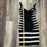 Jovani Black and White Striped Sleeveless Bandage Dress Size 4 Photo 11