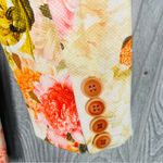 ZARA  basic Pique Floral long sleeve button front Blazer jacket size small Photo 8