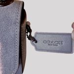 Coach  Madison Shoulder Bag 16 Granite Gray Suede Leather with Gunmetal Hardware Photo 8