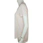 LC Lauren Conrad Lauren Conrad Coral White Striped 'Sunkissed' Short Sleeve T-Shirt Medium Photo 1